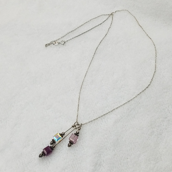 925 Sterling SILVER Artisan AB Crystal Beaded Boho - Picture 11 of 11